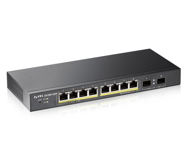 Zyxel 10p GS1900-10HP (8x100/1000Mbit PoE, 2xSFP) - 413632 - zdjęcie 4